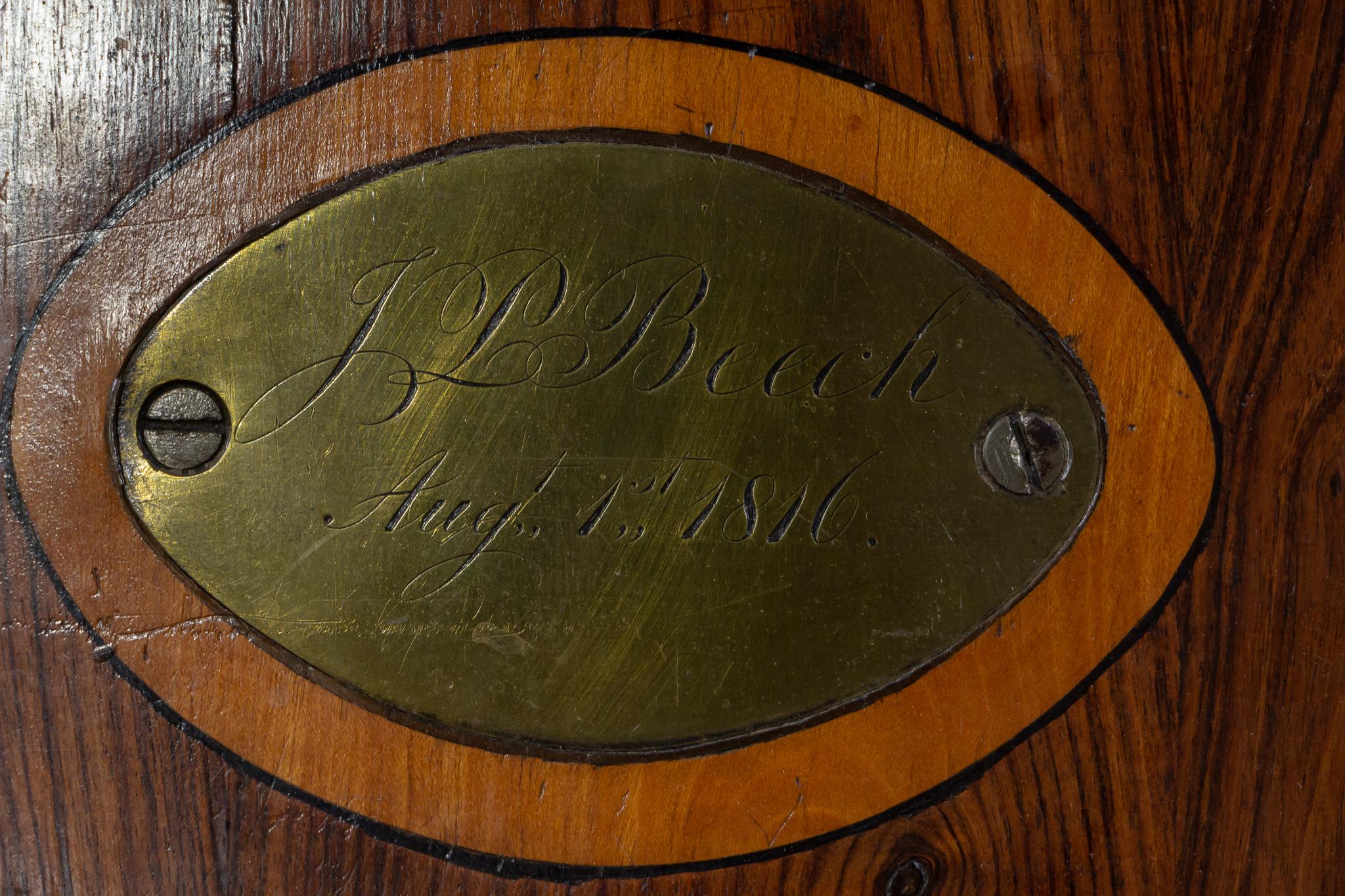 Wood Georgian English Mahogany Commode Secretaire, 1816 For Sale