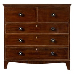 Georgian English Mahogany Commode Secretaire, 1816