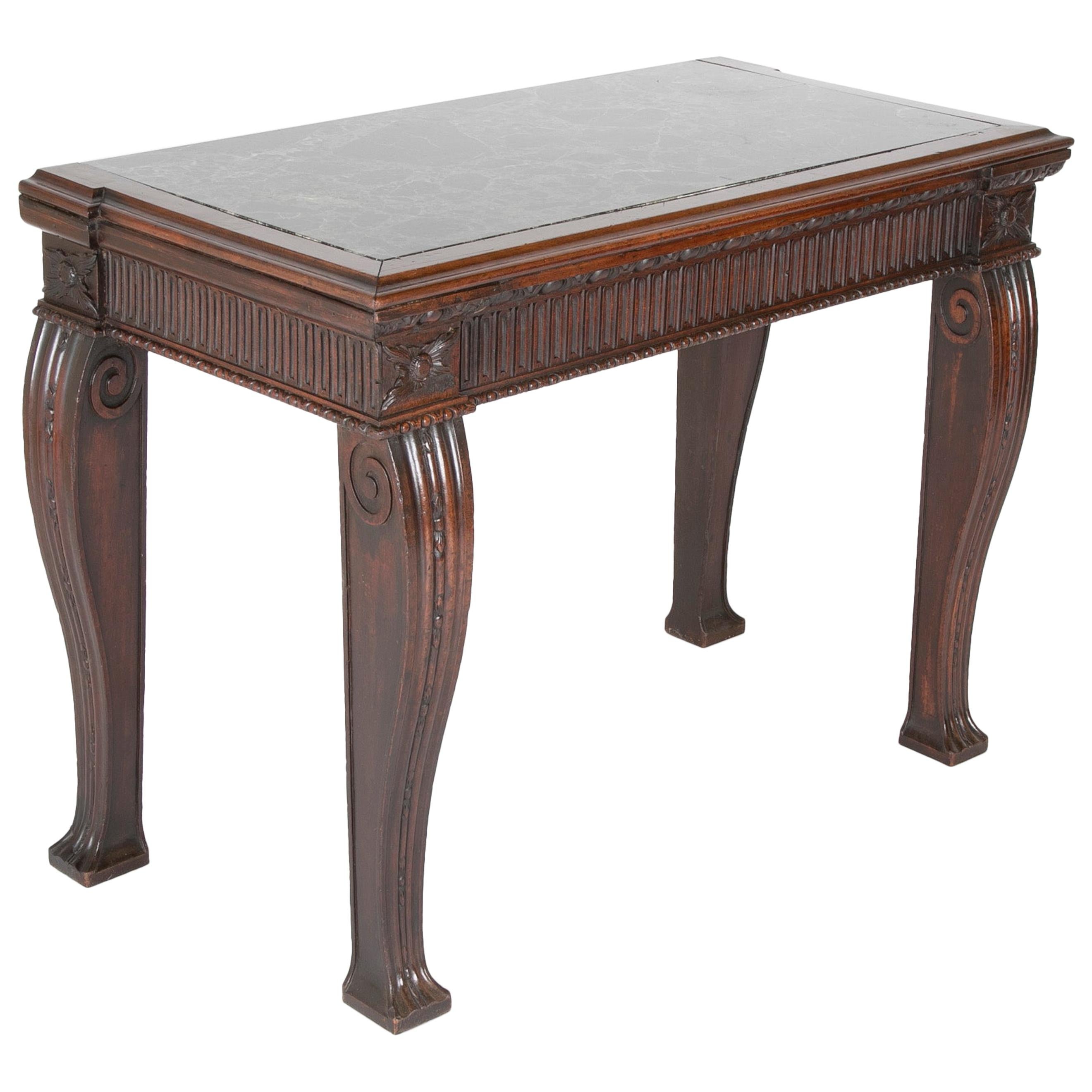 Georgian English Marble Top Console Table 