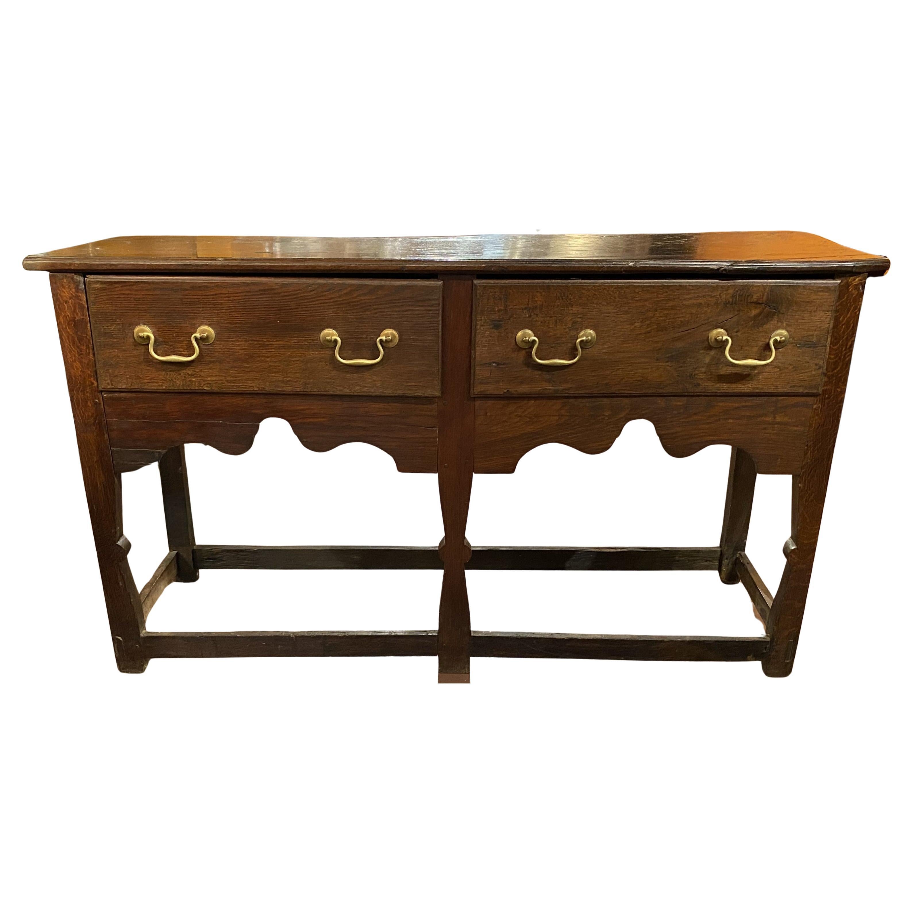 Base de commode géorgienne en chêne anglais sculpté en vente