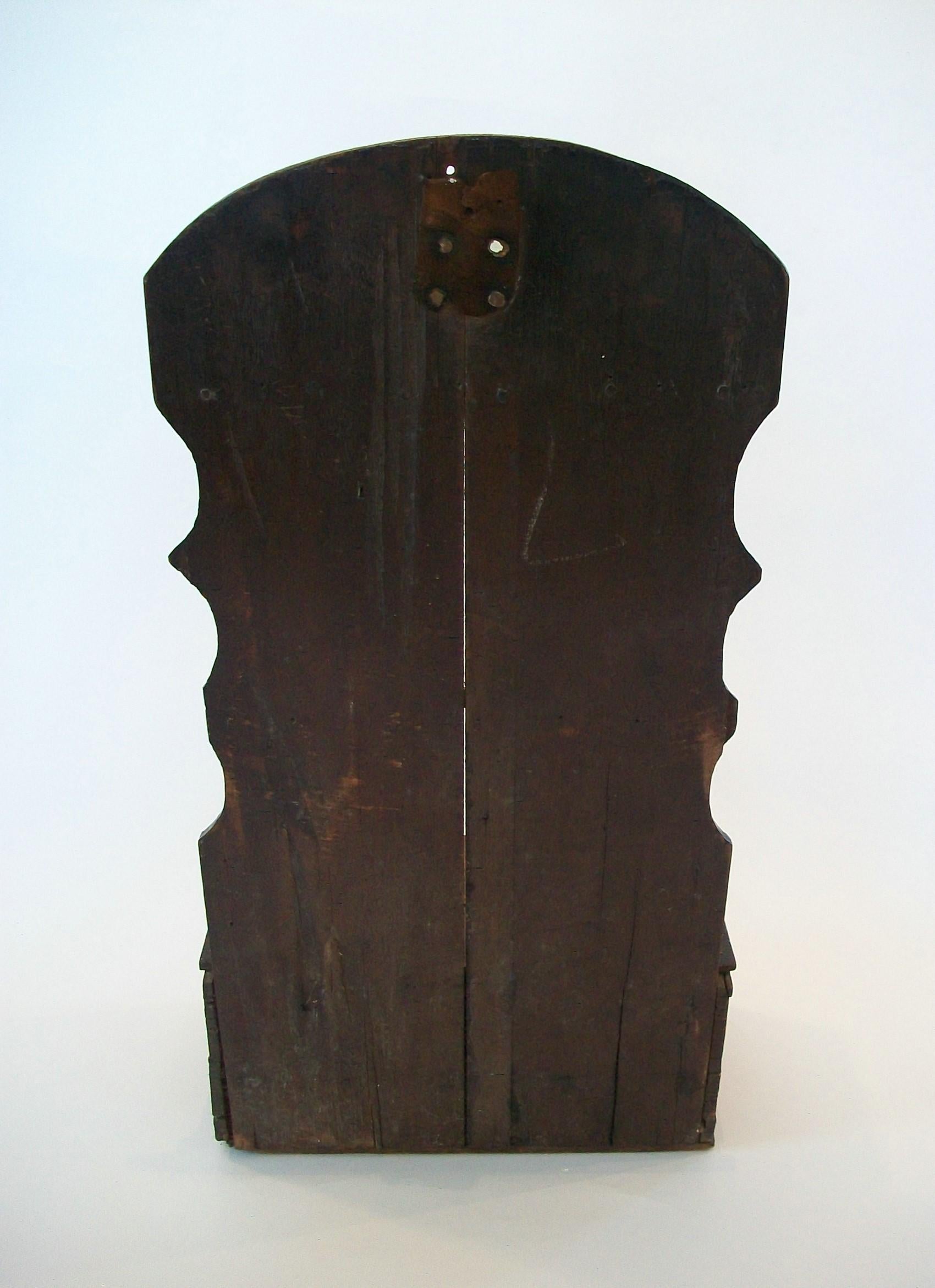 Georgianischer englischer Eichenholz-Löffelständer – Vereinigtes Königreich – um 1790 im Angebot 1