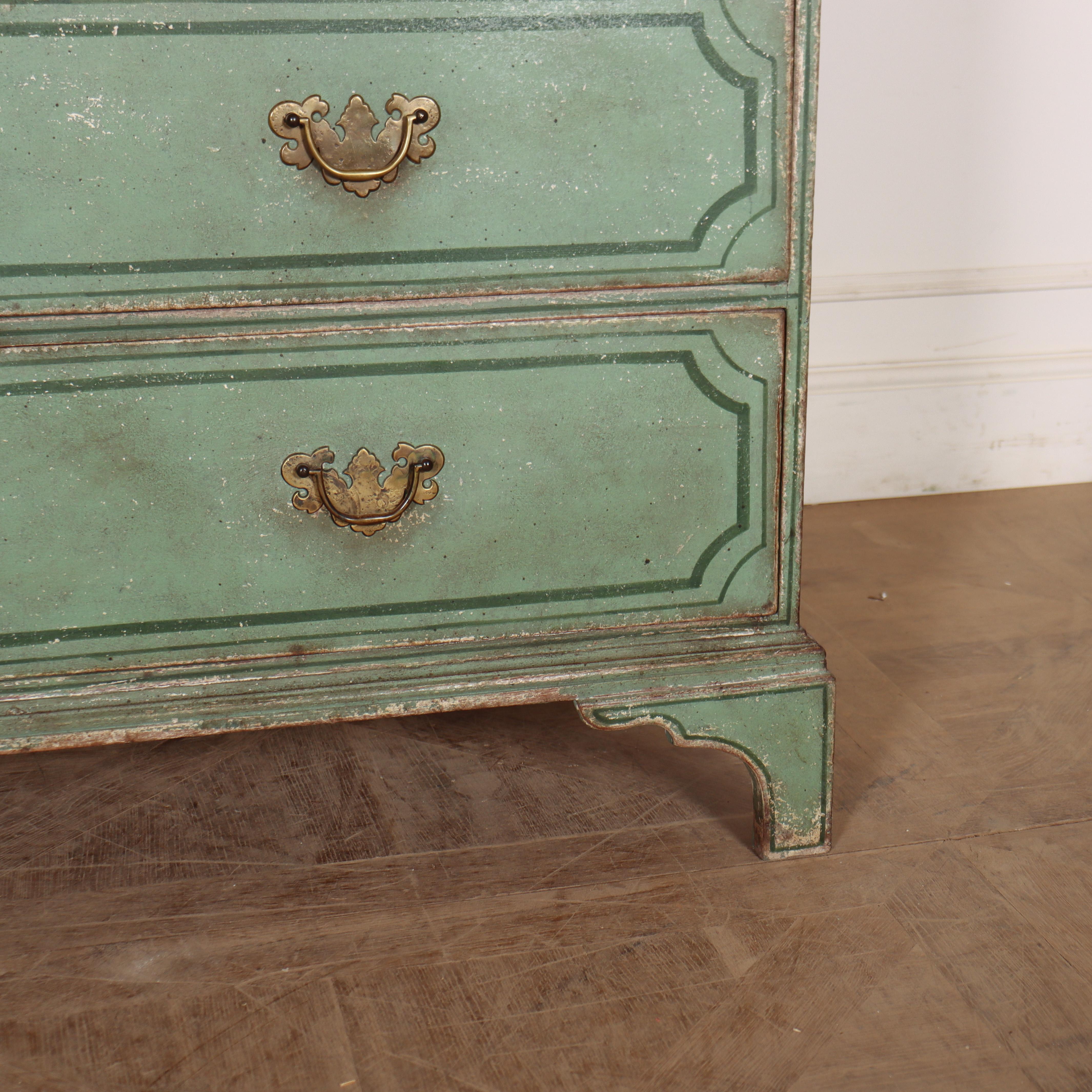 Georgian English Painted Linen Cupboard For Sale 4