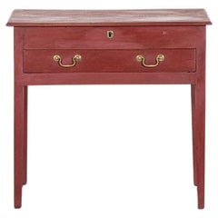 Tavolino inglese georgiano in quercia dipinta