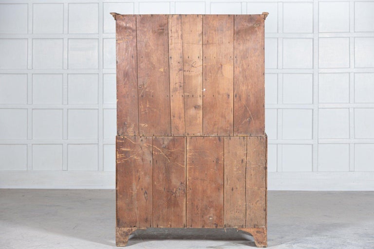 English Scrumbled Pine Linen Press Cupboard For Sale at 1stDibs