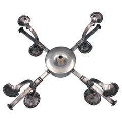 Georgian English Sterling Silver Adjustable Warming Stand with Burner