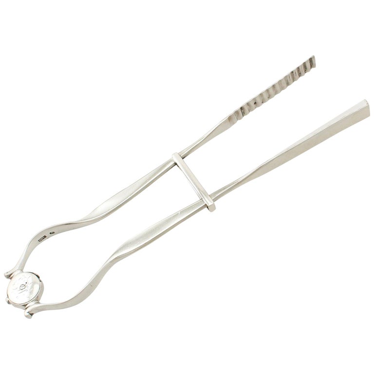 English Sterling Silver Asparagus Tongs at 1stDibs