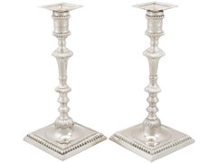 Chandeliers anglais géorgiens en argent sterling