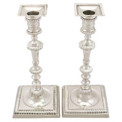 Georgian English Sterling Silver Candlesticks