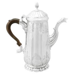 Georgian English Sterling Silver Coffee Pot