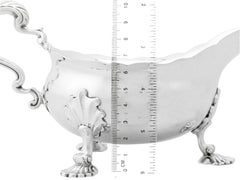 Salseras inglesas georgianas de plata de ley