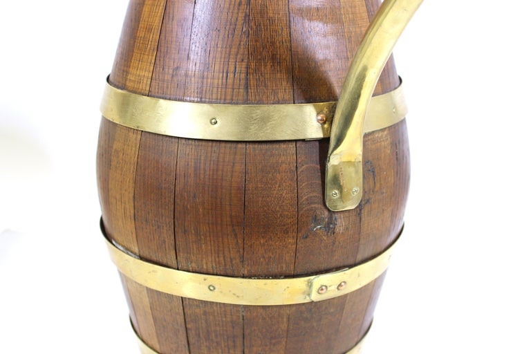 Georgian English Umbrella Stand in Wood and Brass For Sale at 1stDibs