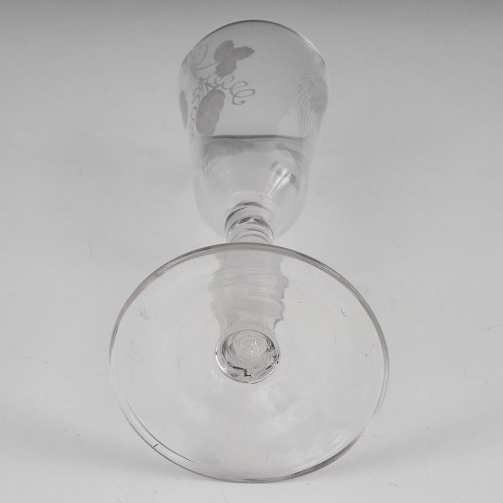 Cotton Twist Ale Glass c1760 For Sale 3