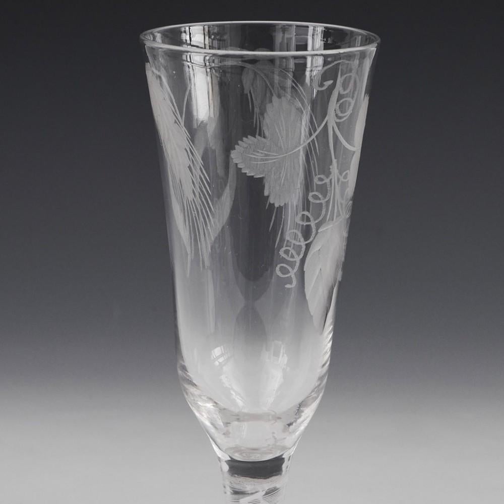 George II Cotton Twist Ale Glass c1760 For Sale