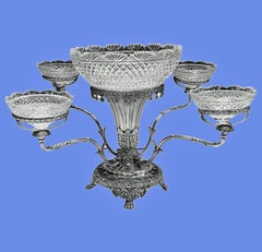Georgian Epergne Centerpiece Old Sheffield English, C.1820