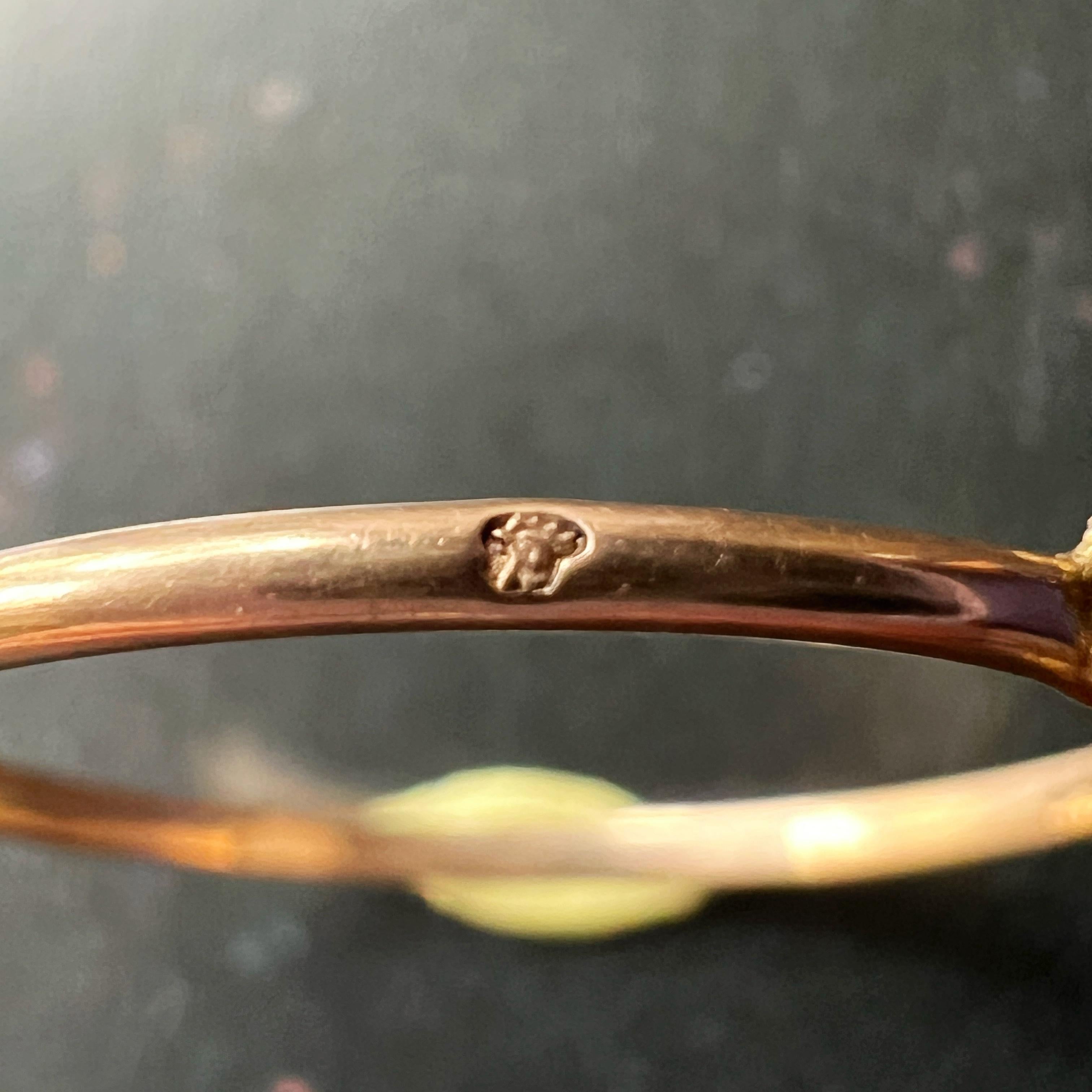Georgian era 18K gold enamel “Souvenir” memory ring For Sale 5