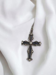Georgian Era Diamond & Sapphire Cross