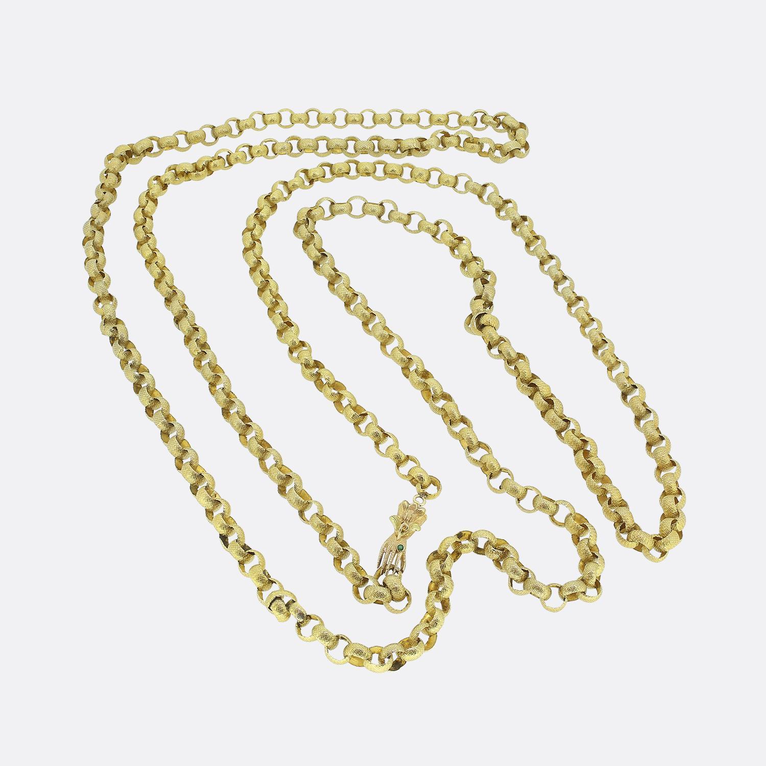 Georgian Faceted Longuard Chain In Good Condition In London, GB