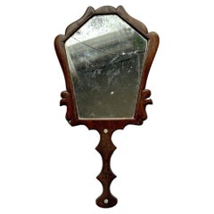Georgian Fancy Double Hand Mirror in Mahogany and Holly England 1820s