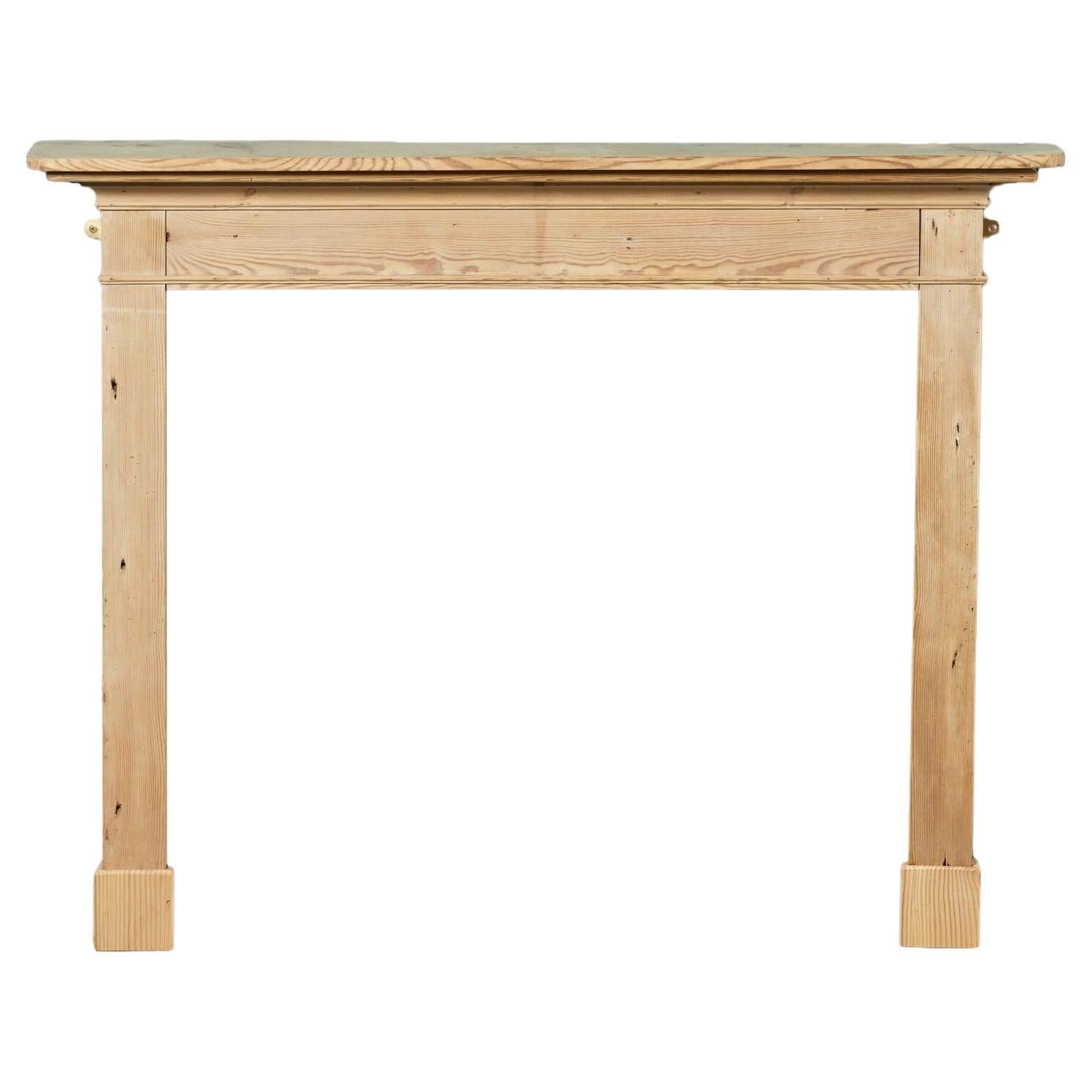 Georgian Farmhouse Style Pine Fire Surround For Sale