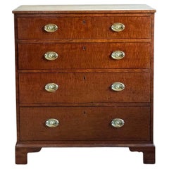 Georgian Fiddleback Mahogany Chest of Drawers