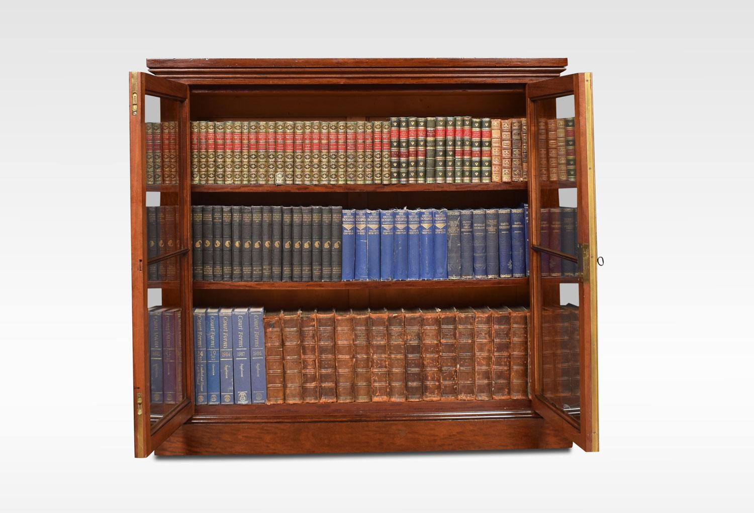 British Georgian Figured Mahogany Dwarf Bookcase
