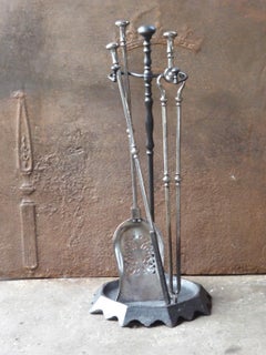 Georgian Fire Irons or Fireplace Tool Set, 18th-19th Century
