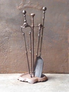 Georgian Fire Irons or Fireplace Tool Set, 18th-19th Century