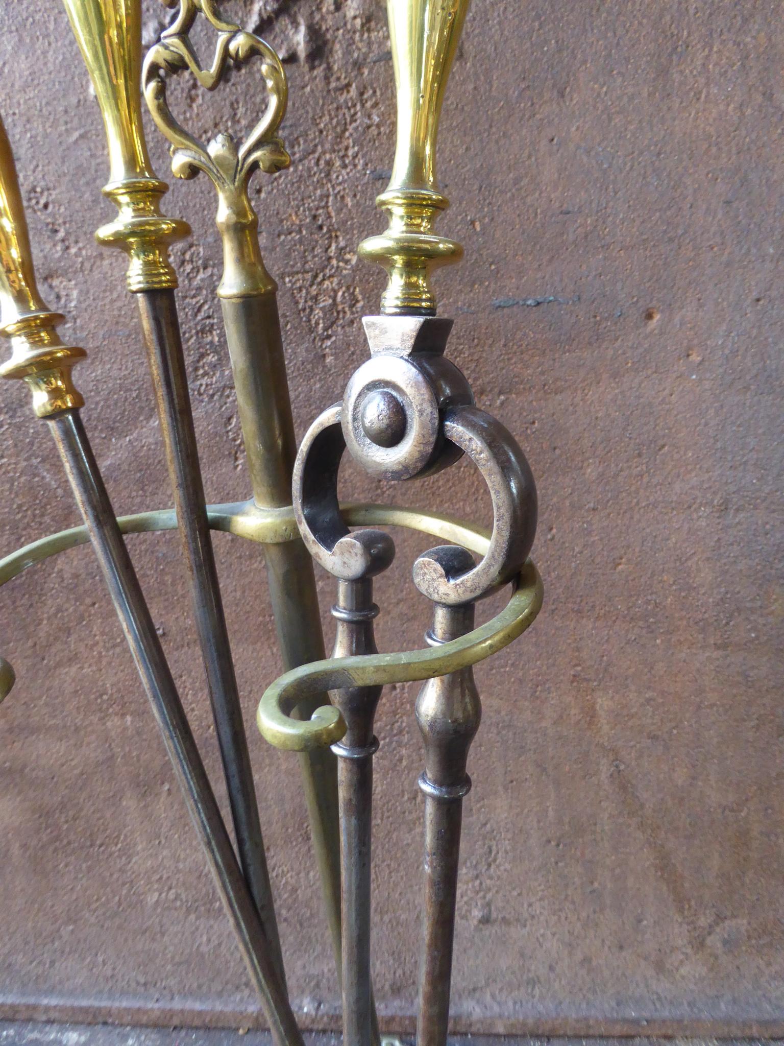Georgian Fire Irons or Fireplace Tool Set, 18th-19th Century For Sale 4