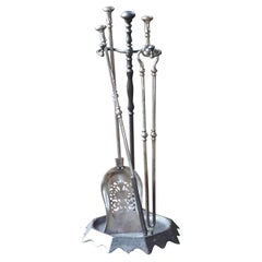 Antique Georgian Fire Irons or Fireplace Tool Set, 18th-19th Century