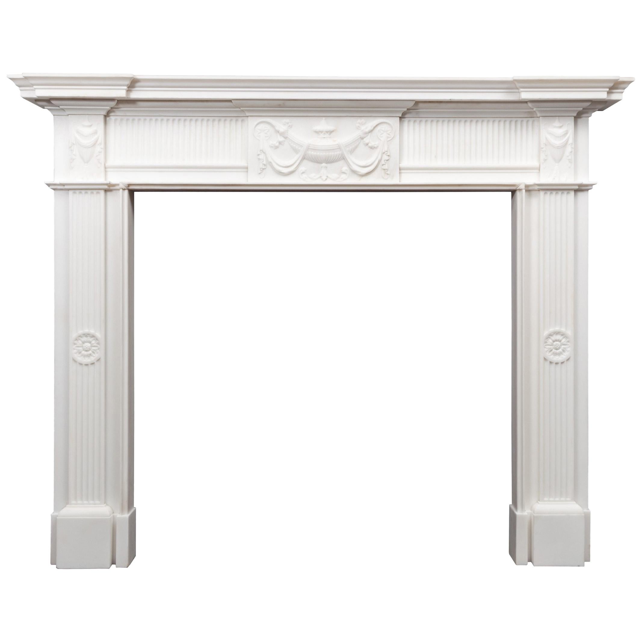 Georgian Style Marble Fireplace by Ryan & Smith