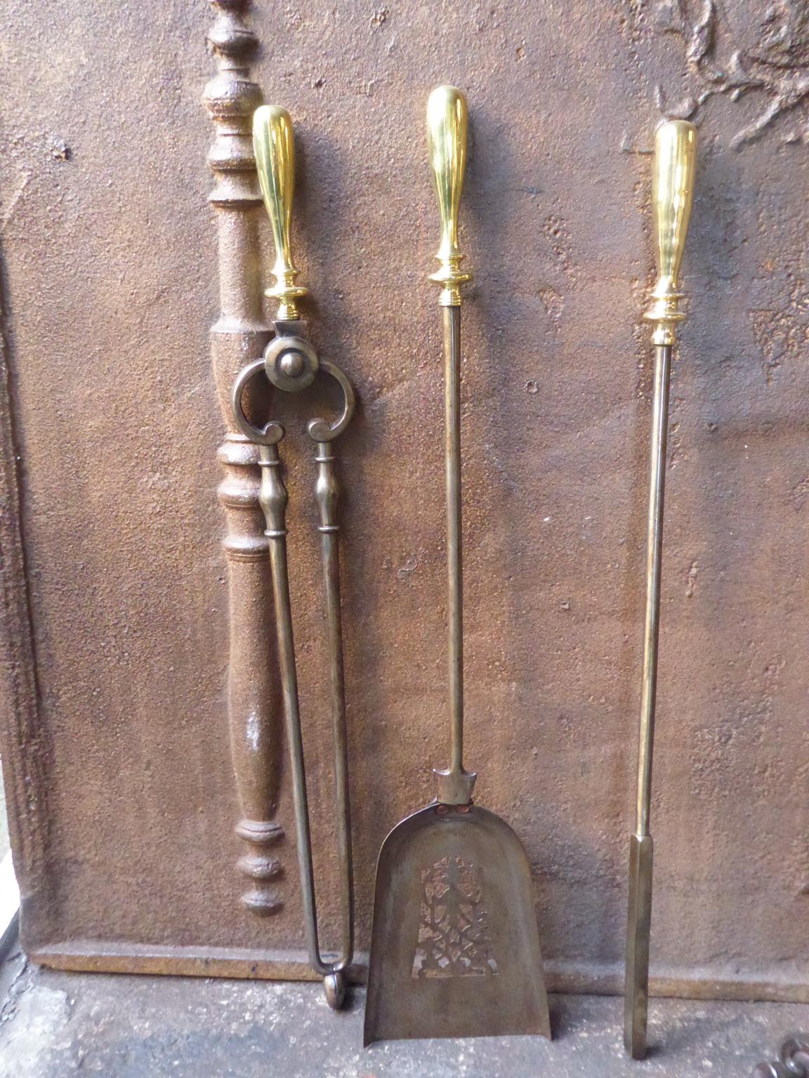 Georgian Fireplace Tool Set or Fire Irons, 18th-19th Century 5