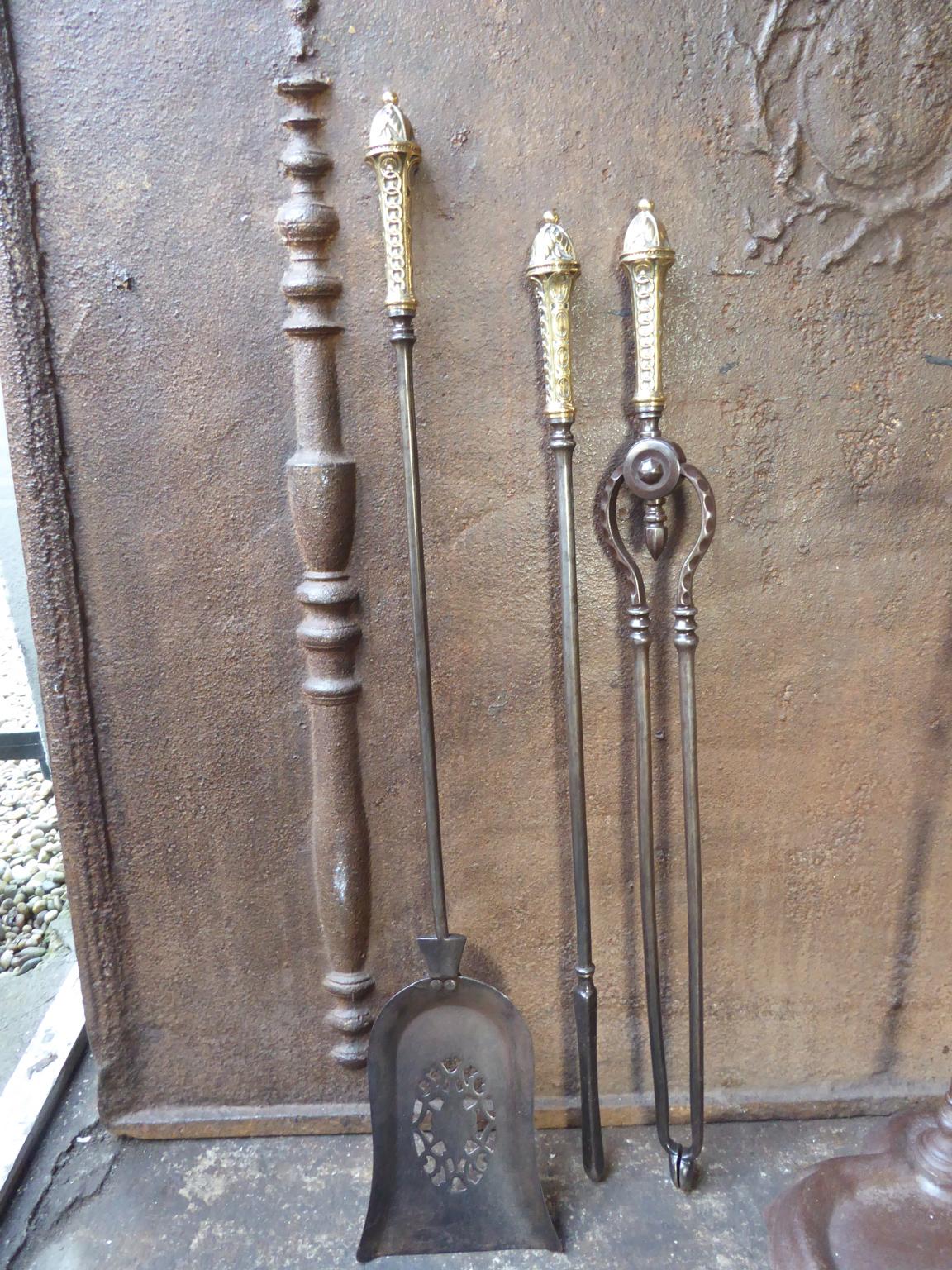 Georgian Fireplace Tool Set or Fire Irons, 18th-19th Century 5