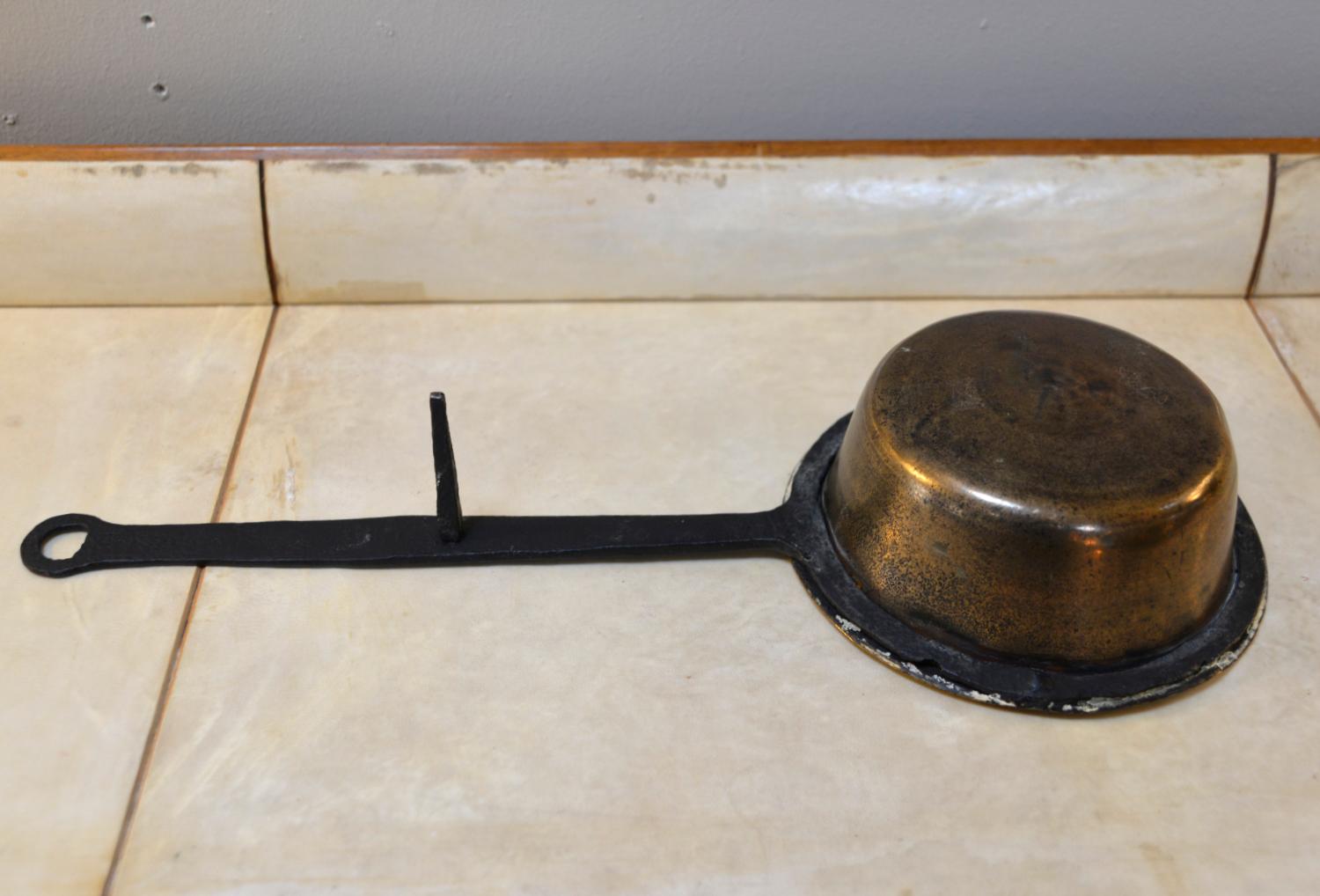 Padella da camino georgiana in ottone, rame e ghisa, inglese C1810 in vendita 2