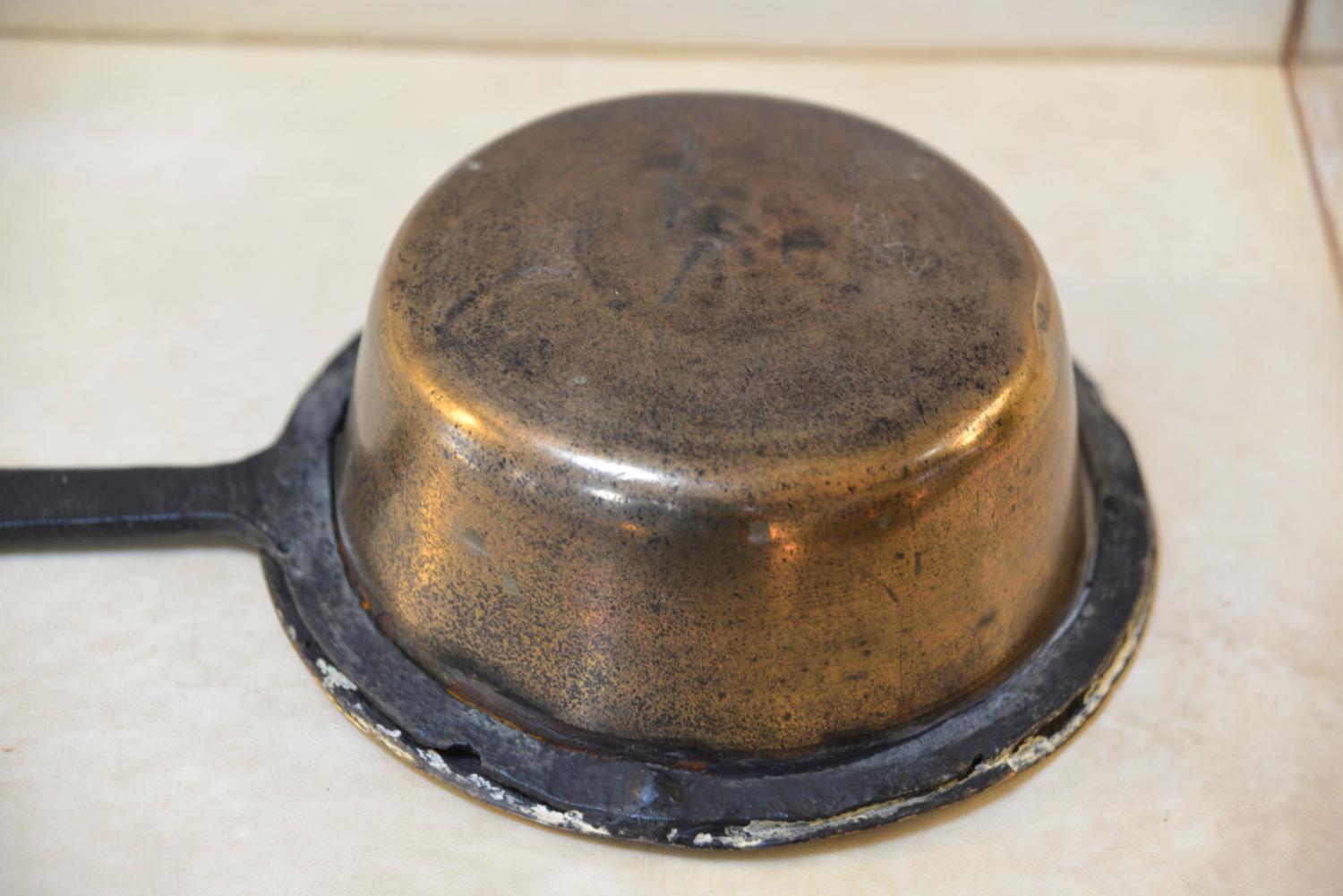 Padella da camino georgiana in ottone, rame e ghisa, inglese C1810 in vendita 6