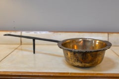 Georgian Fireside Down-Hearth Skillet Brass Copper Cast Iron Pan English C1810