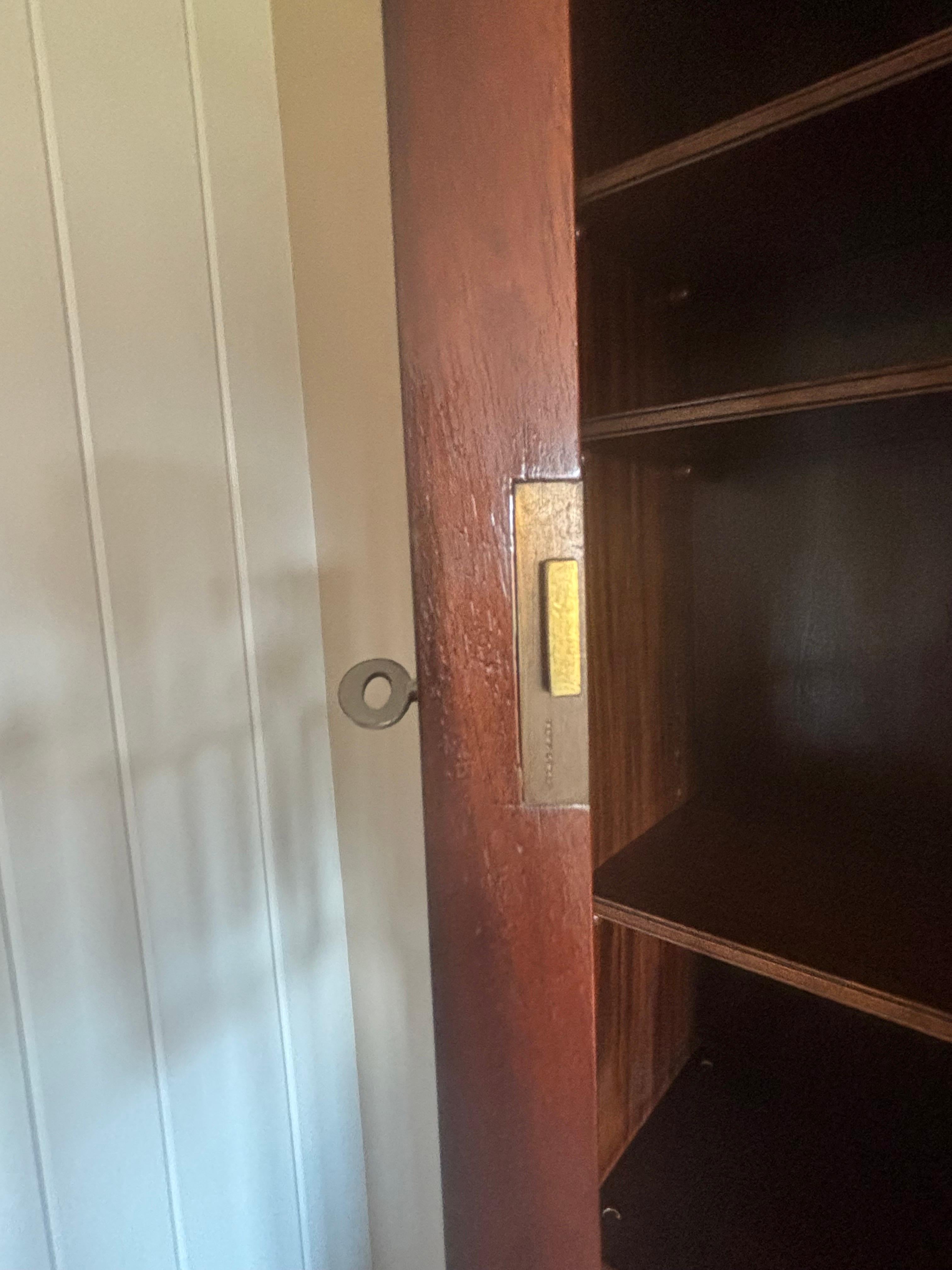 Georgian Flambeau Mahogany Breakfront 12