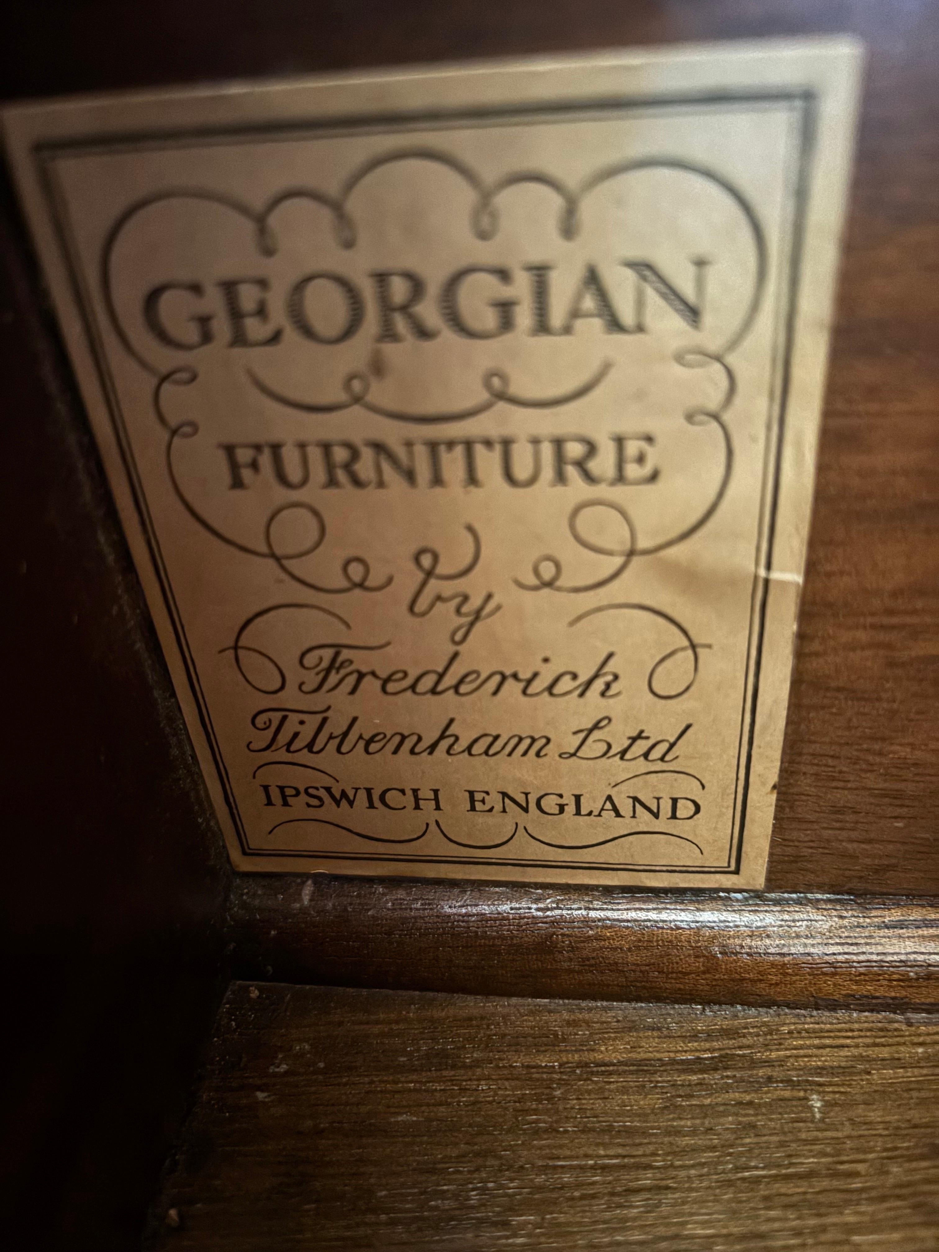 Georgian Flambeau Mahogany Breakfront 14