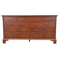 Georgian Flame Mahogany Dresser, Newly Refinished