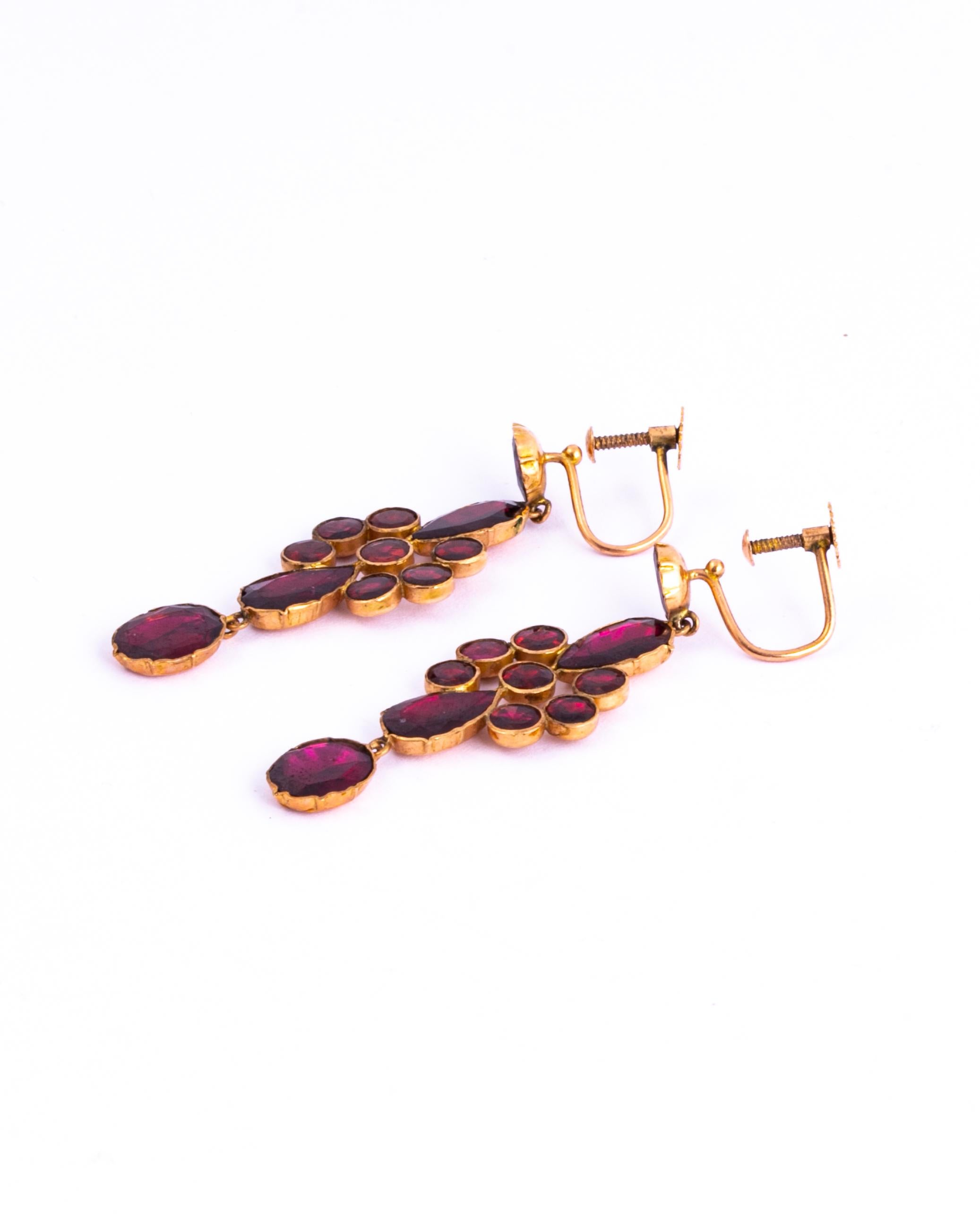 georgian garnet earrings