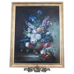 Georgisches Blumenstillleben Ölgemälde Signiert L.Ernest