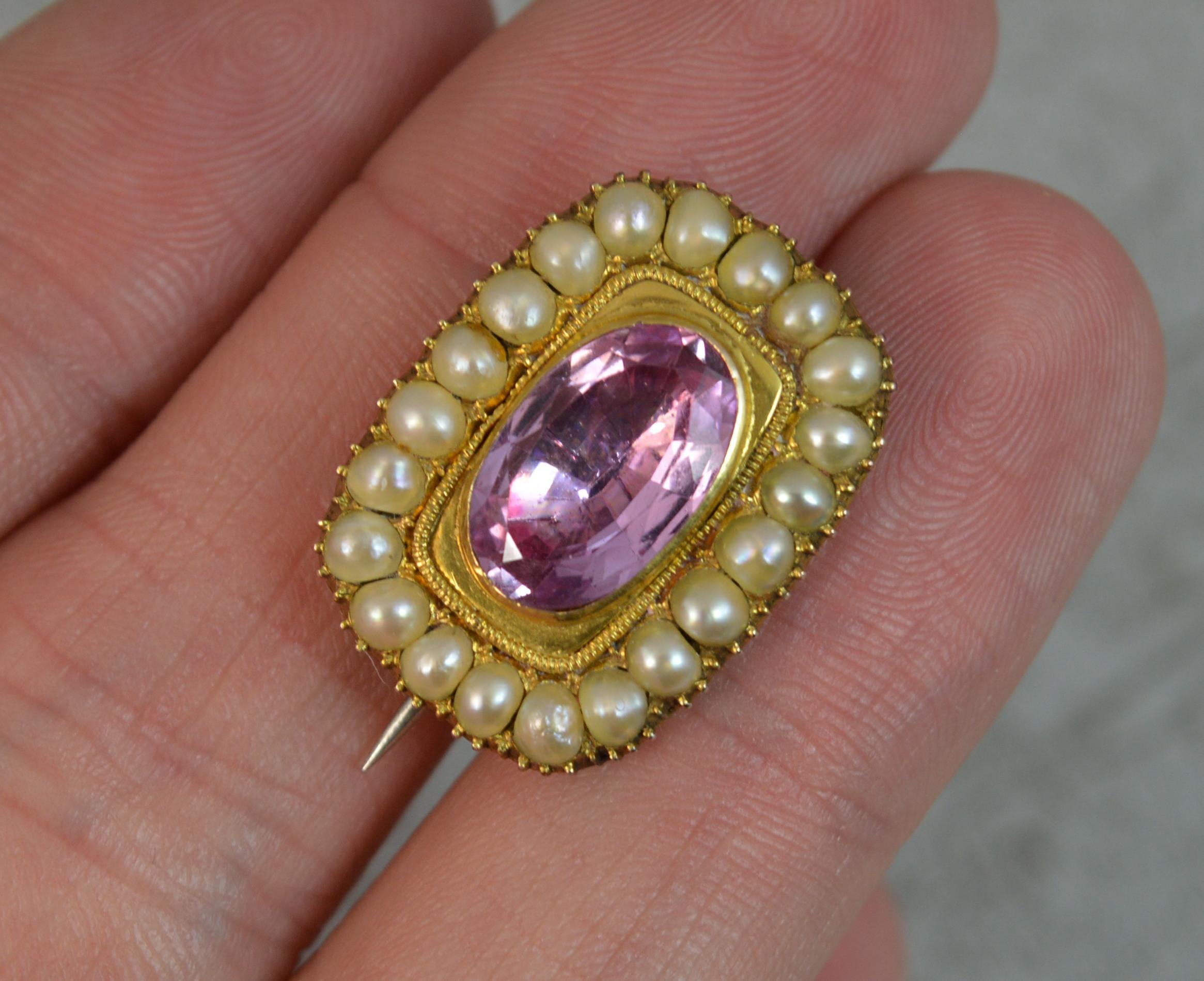 pink pearl brooch