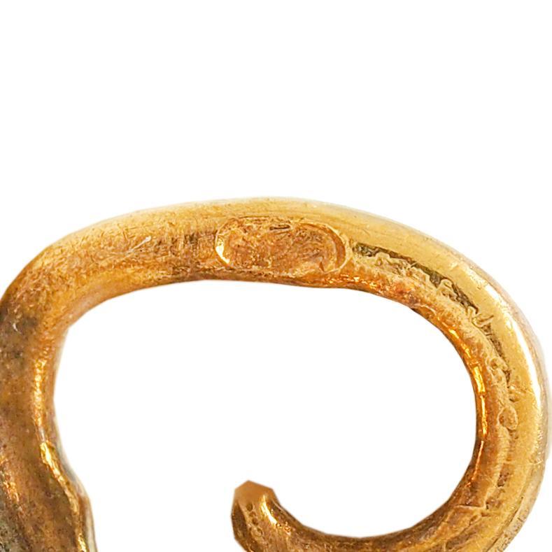 Broche georgiano francés de oro amarillo de 18 quilates con diamantes y rubíes Antiguo nudo de serpiente en venta 1