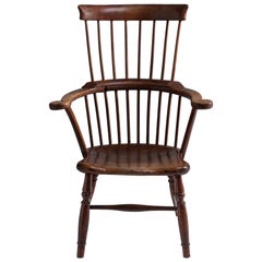 Antique Georgian Fruitwood Windsor Chair, England, circa 1800