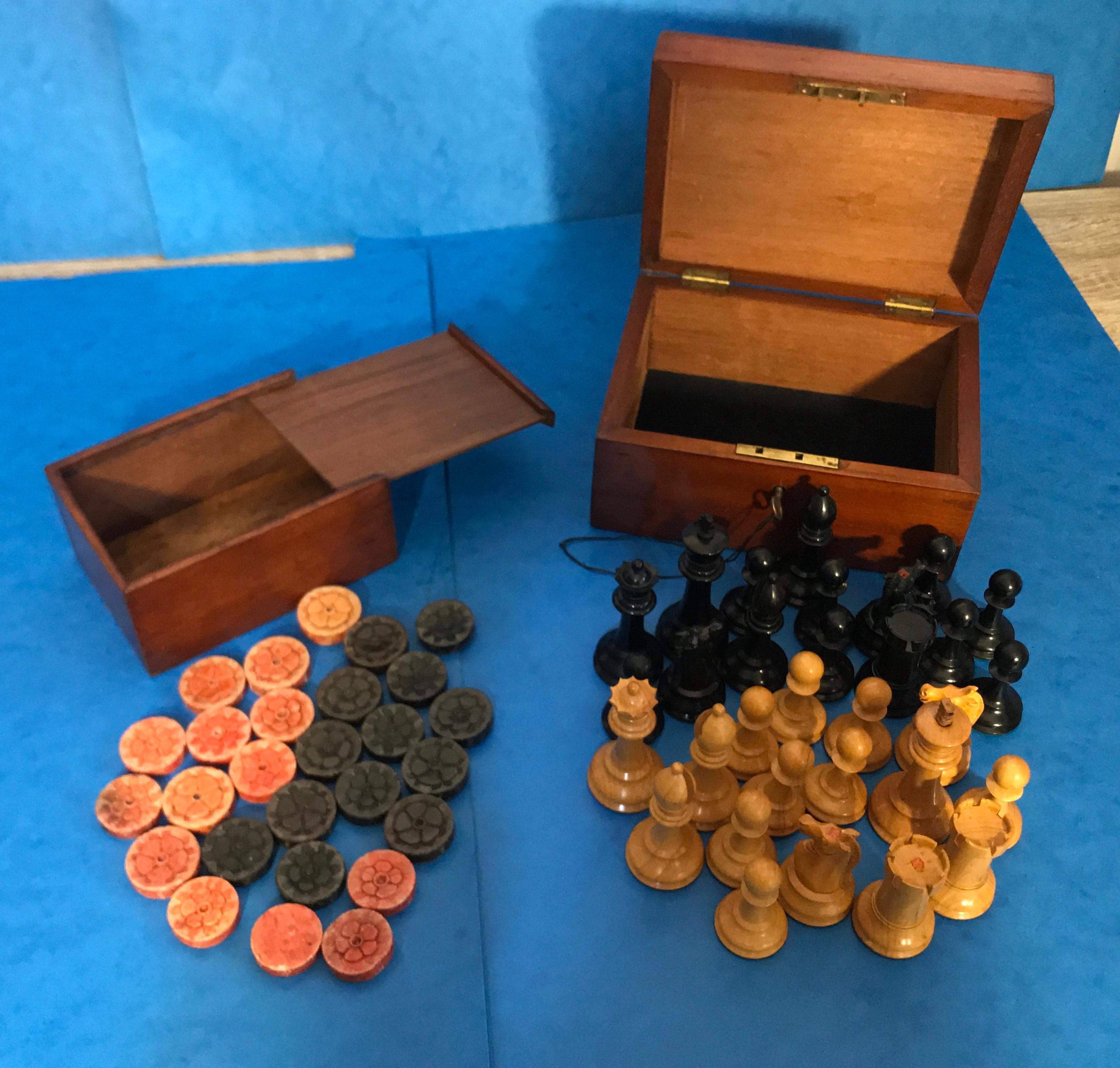 Georgian Games Box, Complete with a ‘Stalton’ Chess and Soapstone Backgammon Set 6