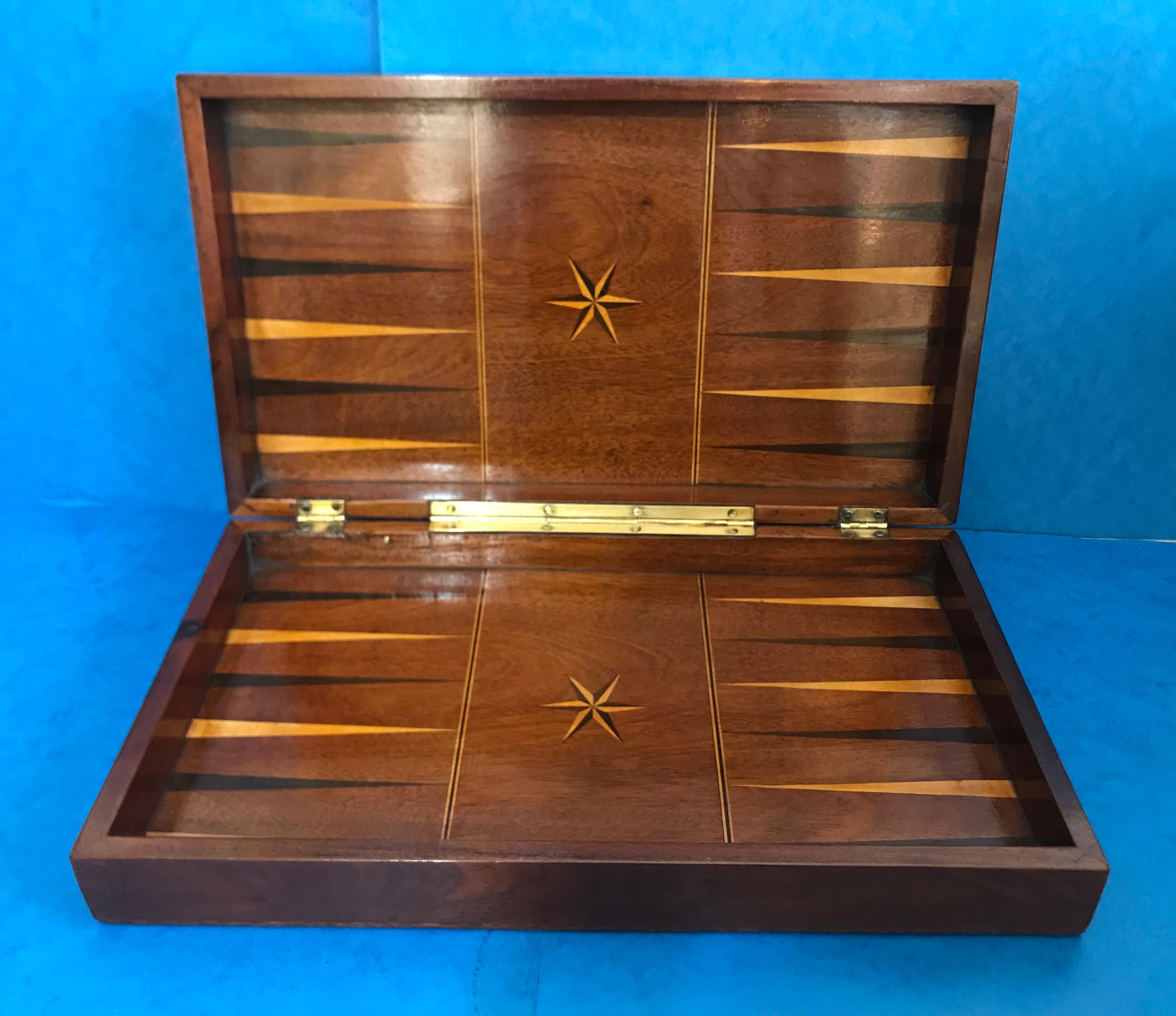 Early 19th Century Georgian Games Box, Complete with a ‘Stalton’ Chess and Soapstone Backgammon Set