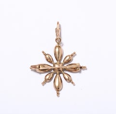 GeorgIan Garnet Flat Cut Snowflake/Cross Pendant or Brooch