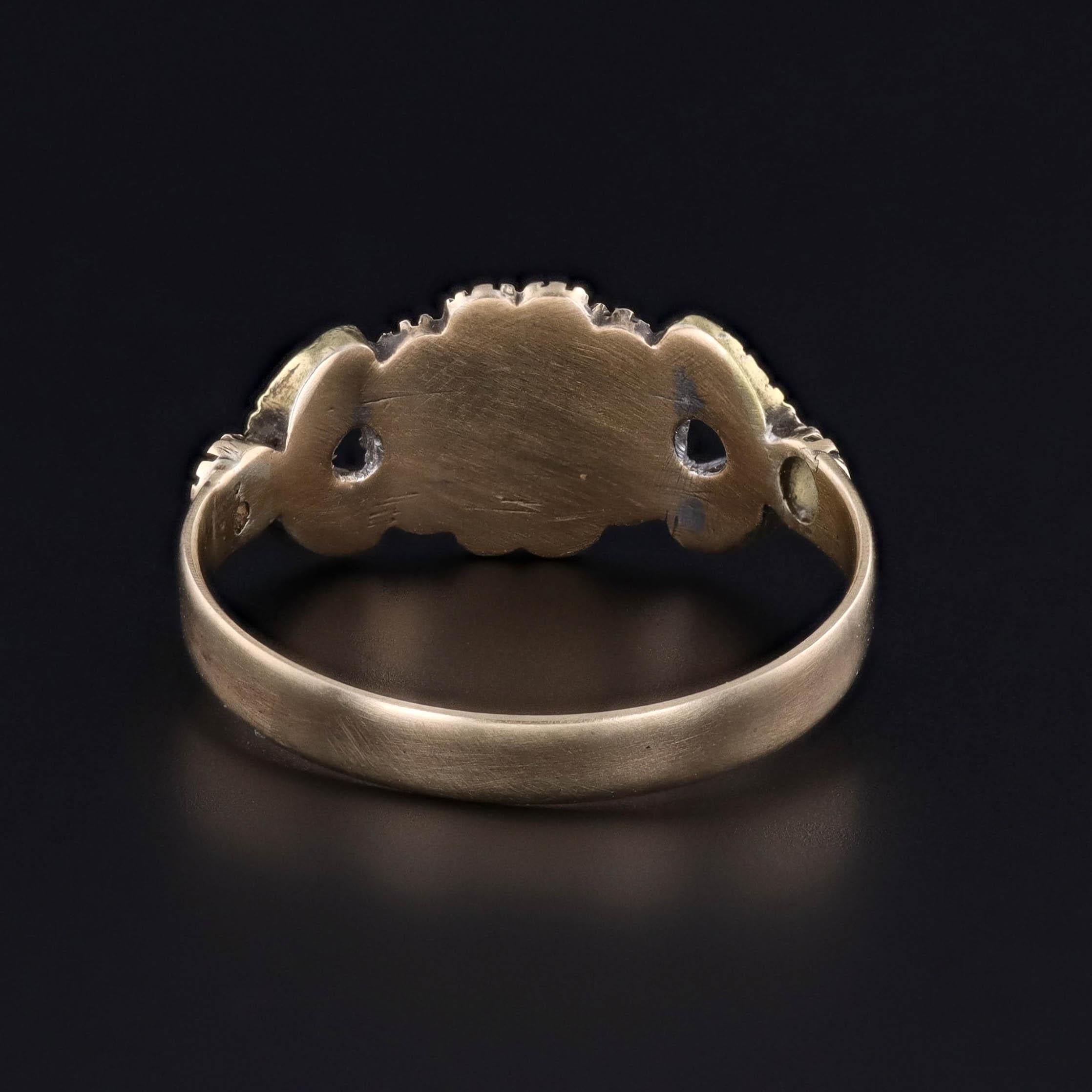 Georgian Garnet Ring of 14k Gold In Good Condition For Sale In Lewisburg, PA