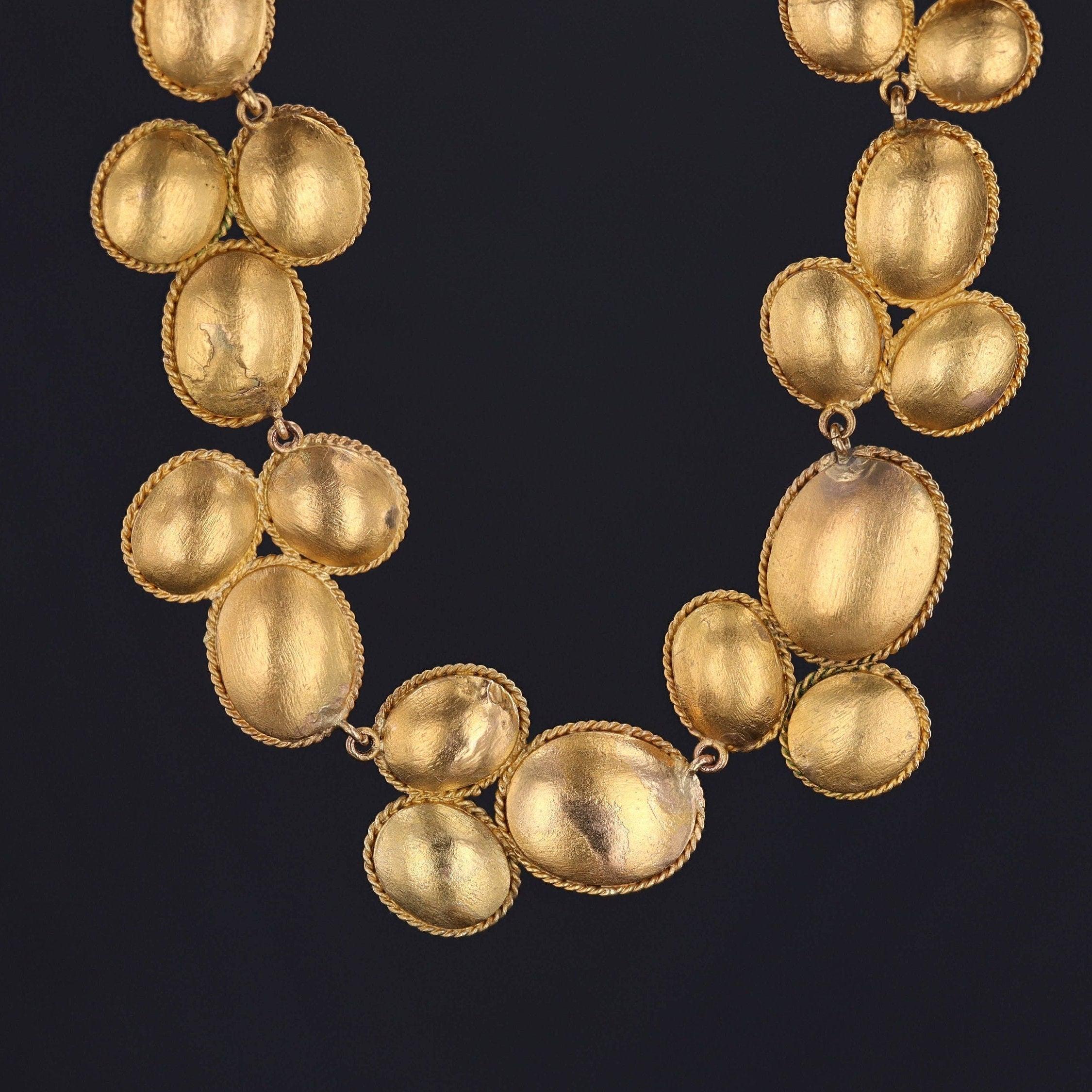 Collier rivière géorgien en or 14 carats Bon état - En vente à Lewisburg, PA