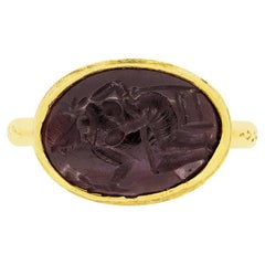 Georgian Garnet Seal Ring, c.1800s