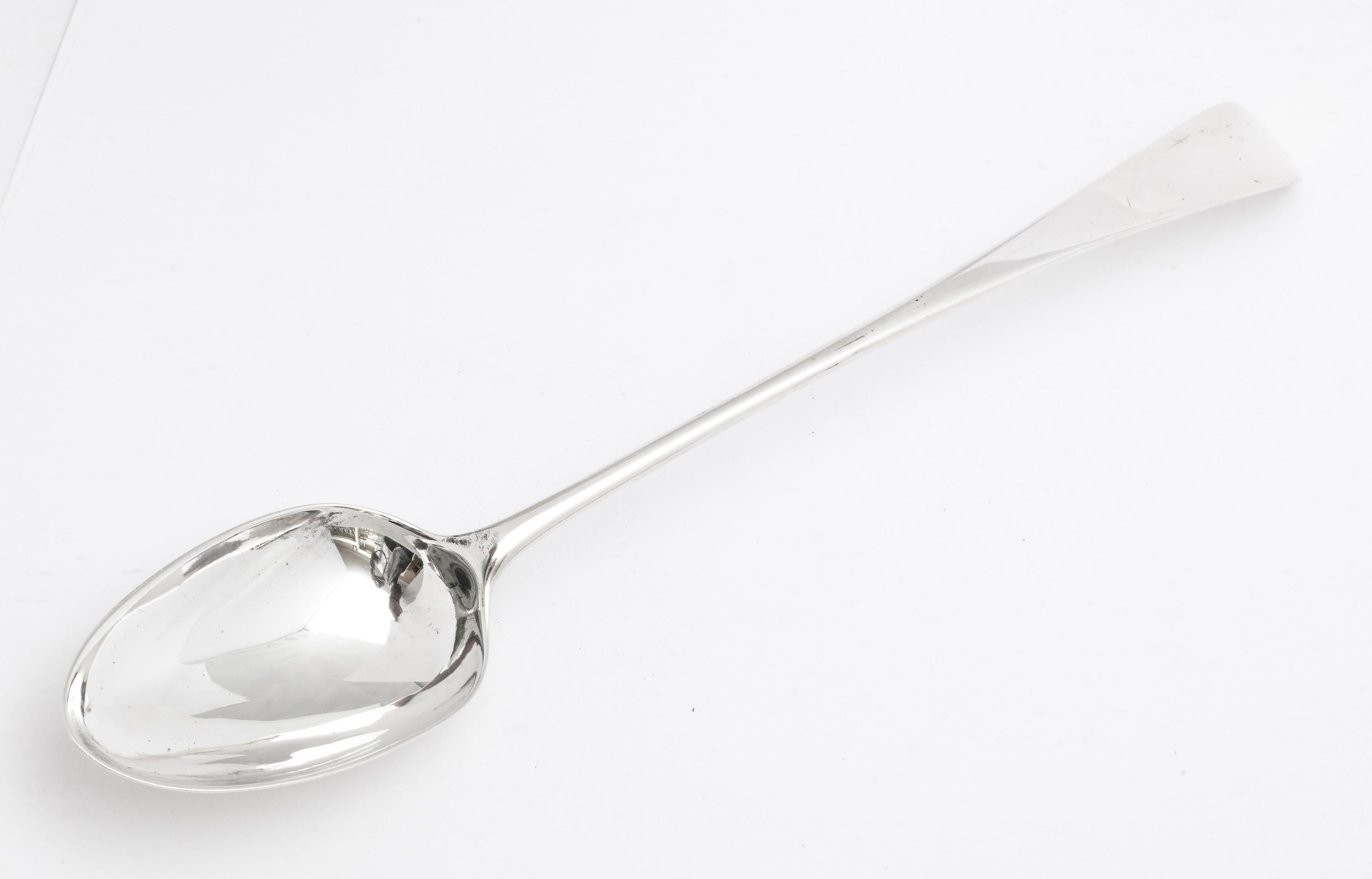 Mid-18th Century Georgian 'George II' Sterling Silver Stuffing Spoon Dated 1738 For Sale